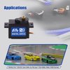 AGFRC Sub-Micro RC Steering Servo-Motor - Upgrade Metal Case Titanium Gear 0.080Sec High Speed HV Mini Servo for 1/14 1/18 1/24 RC Cars Planes (B13DLS)