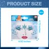 FULANSI Snowflake Face Stickers Christmas Face Gems Tattoo Stickers Glitter Blue Snowflake Star Temporary Tattoo for Adult Kids Face Eye Winter Christmas Makeup Princess Party Decor Supplies 2Pcs