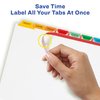 Avery 8 Tab Dividers for 3 Ring Binder, Easy Print & Apply Clear Label Strip, Index Maker Customizable Multicolor Tabs, 5 Sets (11419)
