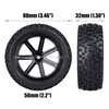 Aimrock 12mm Hex 2.2'' Pre-Glued RC Buggy Wheels and Tires, Out Dia. 3.5'' for 1/10 1/12 1/14 1/16 Off-Road RC Buggy Truck, Set of 4