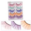 Fake Eyelash 5 Pairs Colored es Natural Fake Lashes es Magnetic Fluffy Natural Eyelashes False Lashes Synthetic Fiber Eyelash Fake Lash Extensions Fake Lash 3d