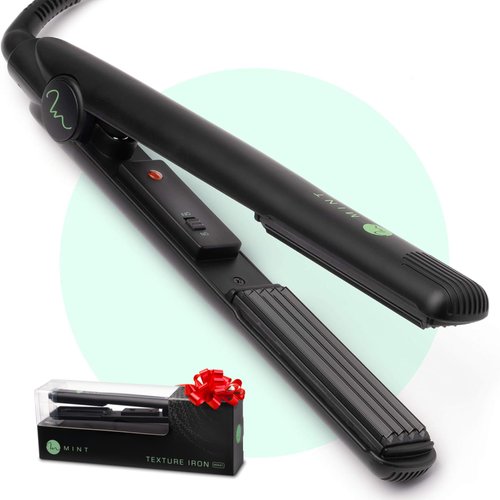 Professional Series Hair Crimper Iron 1 Inch by MINT | Create Crimps Extremely Fast - Deeper Ceramic Crimp Plates for Maximum Root Volumizing and Crimping - Travel-Ready Dual-Voltage