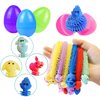 Cherislpy 24 Pack Easter Eggs with Bunny Stretchy Strings Sensory Fidget Toys Great for Aduts Toddlers Easter Basket Stuffers Egg Fillers Gifts