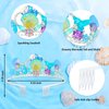 Casoty Mermaid Crown, Mermaid Party Decorations, Mermaid Headband, Mermaid Party Supplies for Women Girls, Mermaid Costume Hair Accessories for Halloween Birthday Party