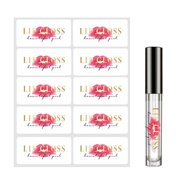 OTTAND Clear Lip Gloss Tube Labels, Lipgloss Stickers