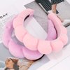 Chanaco Face Wash Headband Spa Headband Makeup Headband Skincare Headband Pink Sponge Hair Band Purple Headband for Washing Face Hair Accessories for Women Girls Gifts