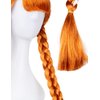 Joy Join Princess Anna Costume Wigs for Little Girls Birthday,Halloween,Christmas Party (Brown)