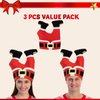 JOYIN 3 Packs Christmas Santa Pants Hats for Funny, Novelty Adult Christmas Hats, Crazy Xmas Hats for Christmas Party, Hat Dress Up Celebrations, Winter Party Favor