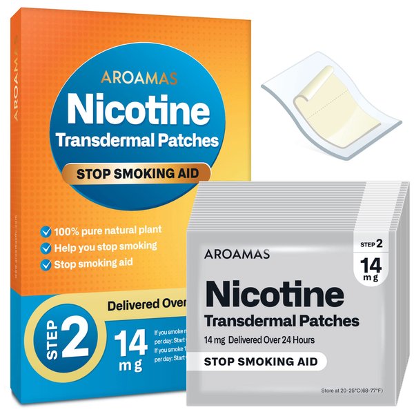 Nicotine Patches to Help Quit Smoking, Stop Smoking - Delivered Over 24 Hours Nicotine Transdermal System to Stop Smoking Aids That Work (Stop Smoking 14mg [Step 2])