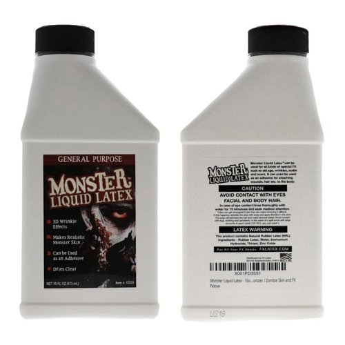 FX Monster Liquid Latex (2 Pack) For Halloween Costume, Zombie, Vampire, Monster Make Up & Dress Up, Special Effects, Parties and Cosplay, Face and Body Latex Paint