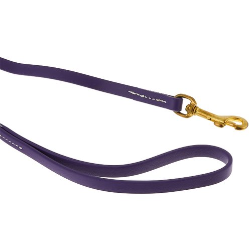 J&J Dog Supplies Biothane Dog Leash, 1/2" Wide by 6' Long, Purple