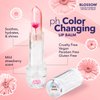 Blossom Moisturizing Custom Color Changing Crystal Lip Balm, Strawberry Scented, Lip Stain Tint, Infused with Real Flowers, 3g, Pink
