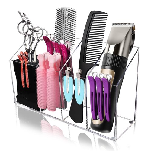 Barber Organizer Station,Wall-mount Salon Organizers and Storage Hair Brush Comb Holder Barber Shear Scissor Organizer,Hair Dresser Hair Stylist Supplies Barberia Salon Decor, Barber Accessories