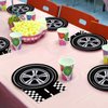 96 Pcs Race Car Party Plates and Napkins Sets, Racing Car Race Track Party Supplies Disposable Tableware Decorations Racing Wheel Sports Themed Dinnerware for Boys/Kids Birthday Party, Serves 24