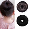 2PCS Hair Bun Maker French Hair Style Curler Accessories Donut Bun Maker Hair Ring Doughnut DIY Hair Styling Shaper Roll Bun Tool for Long Curly Straight Thick Thin Hair(black+brown)