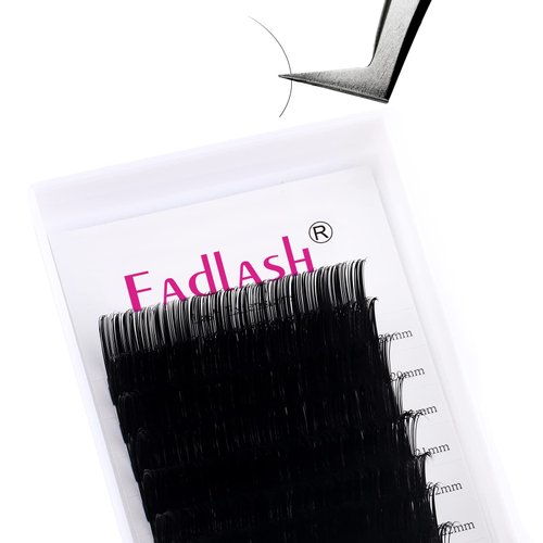Lash Extension Supplies 20-25mm Mixed Tray FADLASH Eyelash Extensions D Curl 0.20mm Classic Lash Extensions (0.20-D, 20-25mm mixed tray)