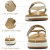 COFACE Womens Orthopedic Flip Flops Ladies Slip On Athletic Yoga Mat Memory Foam Cushion Thong Sandals Summer Beach Pool FlipFlops Sandles Comfy Plantar Fasciitis Arch Support Beige Size 8