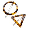 2 Pairs Leopard Print Color Circle Triangular Hairpin Barrettes Hair Clip Clamps Hair Pin Barrette Hair Accessories For Women Girl