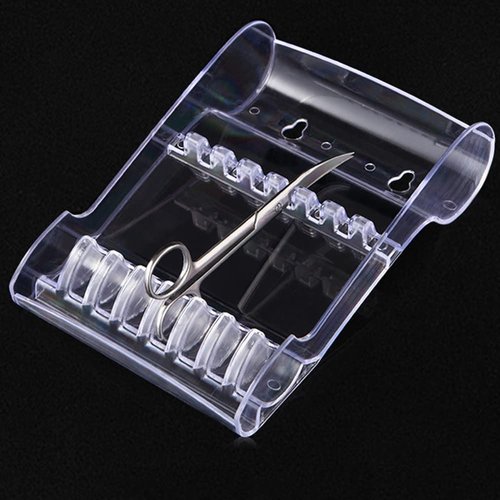 1PC Professional Salon Scissors Holder Racks Barber Shop Hair Cutting Scissors Display Stand Case Organizer Scissors Storage Box Holder for Hairdressers Barber Scissors Barber Tools, Clear