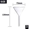 Young4us Glass Funnel Set, 4 Pcs Lab Borosilicate Glass Funnels, 100mm (170mm Length), 75mm (130mm), 50mm (90mm) & 40mm (70mm) Diameter