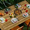 PTECDROTS 4pcs Wood Tablecloth, Brown Rustic Table Covers, Rectangular Table Decoration for Rustic Party Decor, Western Barn Themed Birthday Party, Barbecue Party Decorations, 51 x 106 Inch