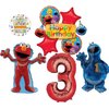 Anagram Elmo and Cookie Monster 3rd Birthday Party Supplies Balloon Bouquet Decorations