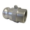 1-1/4 Inch Aluminum Cam & Groove Fitting, F125 Male Camlock Coupler X Male NPT Thread, 250 PSI Max Pressure, 185°F Max Temp, NBR Gasket, Leak-Tight Connection for Water & Chemical Transfer
