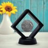 SQEYYGI 10Pcs Coin Holder Challenge Coin Display Stand, Black 3D Floating Display Case for AA Coin Medallions Jewelry Rock Gem Arrowhead Collecting and Display (2.75×2.75×0.8 inches)