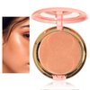 Shimmer Bronzer Powder, Highly Pigmented Highlighter Bronzer Contour Powder, Soft Texture, Natural Sun Kissed Finish, Lasts all day long, Lightweight, Breathable, Vegan Formula (#Sunkissed Bronzer)