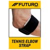Futuro Sport Tennis Elbow Support Adjustable, Black, 1 Count