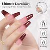 YTD Likomey Color Changing Gel Nail Polish,15ml Translucent Nude Pink Burgundy Red Mood Temperature Change Color Christmas Winter Ombre Thermal Salon Home Nail Art Manicure UV Nail Gel Varnish,WB08
