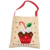 Vervaco Counted Cross Stitch Gift Bags Kit 3.6"X3.6" 3/Pkg-Christmas Figures (18 Count) -V0196966