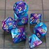 CiaraQ DND Polyhedral Dice Set for Dungeons and Dragons RPG MTG Role Playing Table Games-with 1 Dice Pouch (Blue & Purple)