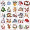 CHARLENT Glitter Christmas Temporary Tattoos for Kids - 74 Individually Sheets Glitter Christmas Tattoos for Kids Christmas Xmas Party Favors, Stocking Stuffer, Christmas Eve Gift