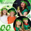 4 Pcs St Patrick's Day Headbands Irish Shamrock Crown Green Garland Clover Fairy Headpiece St. Patrick's Day Accessories for Women Girls Party Supplies