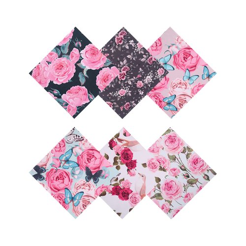 6PCS Thickened Glasses Cleaning Cloth(Certified by Global Recycled Standard) Elegant Flower Design Microfiber Cleaning Cloth, Eyeglass Lens Cleaning Cloths for Reusable Eyeglass and Phone Screens