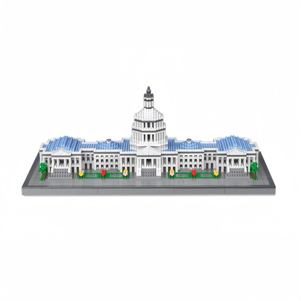 alltogetho Capitol City Construction Micro Building Blocks: US Mini Architecture - Assemble The Landmarks of America, Masterpiece Adult Toy Bricks
