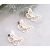 Ruwado 3 Pairs Butterfly Hair Clips Metal Gold Silver Vintage Retro Small Claw Hairpin Hair Styling Barrettes Accessories Supplies for Kids Girls Teens Women (Gold)