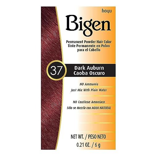Bigen Powder Hair Color #37 Dark Auburn 0.21 Ounce (6ml) (3 Pack)