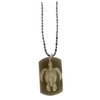 Hawaiian Tiki Celtic Turtle Logo Symbols - Military Dog Tag Luggage Tag Key Chain Metal Chain Necklace