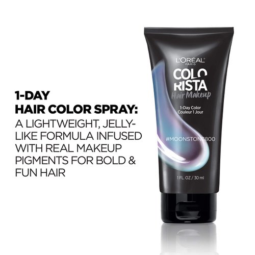 L'Oreal Paris Hair Makeup Temporary 1-Day Hair Color for Blondes and Brunettes, Moonstone, 1 Fl Oz