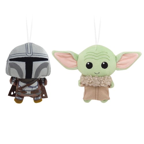 Hallmark Star Wars: The Mandalorian and Grogu Plush Christmas Ornaments, Set of 2