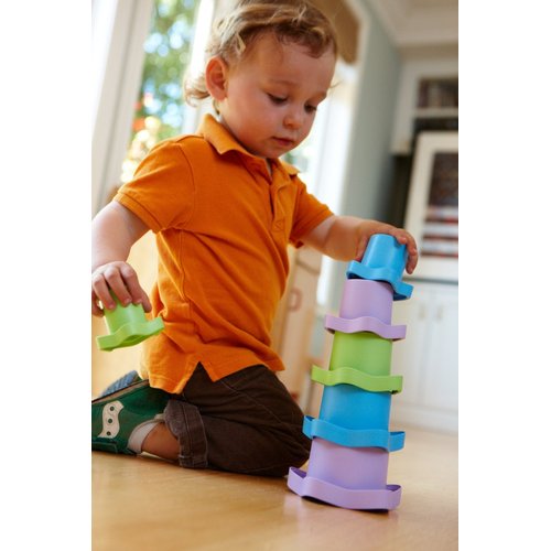 Green Toys Stacking Cups, Purple/Blue/Green