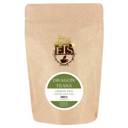 English Tea Store Loose Leaf, Jasmine Dragon Tears Green Tea Pouches, 4 Ounce