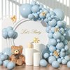 135pcs Dusty Blue Balloons Different Sizes 18" 12" 10" 5" Blue Latex Balloon Garland Arch Kit for Birthday Baby Shower Wedding Anniversary Graduation Party Decorations (27-Dusty Blue)