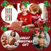 Yeaqee 144 Pcs Christmas Party Favor Bulk Pack Includes Christmas Ballpoint Pens Erasers Sticky Notes Gift Bags Cards and Stickers for Gift Exchange Prizes