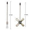SmoTecQ Ceiling Fan Pull Chain Extender with Decorative Frosted Glass Bulb and Fan Cord, Fit All Standard 3mm Diameter Ceiling Fans and Light Fixtures Factory Pull (Basic 12 inch, Bronze)