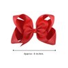 DEEKA 12 PCS 6" Big Hand-made Grosgrain Ribbon Hair Bow Alligator Clips Hair Accessories for Little Teen Toddler Girls - Red