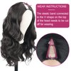 Matthhia V Part Body Wave Wigs Synthetic Body Wave Wigs For Black Women Upart Wig Glueless Full Head Clip in Half Wig V Shape Wigs No Leave Out U Part Wigs Natural Color 24 Inch(2#)