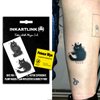 INKARTLINK Semi Permanent Tattoos, realistic cat tattoos, temporary tattoos, adult art designs, party favors, waterproof, no adhesive, no reflective, lasts 1-2 weeks (Cute Black Cat)